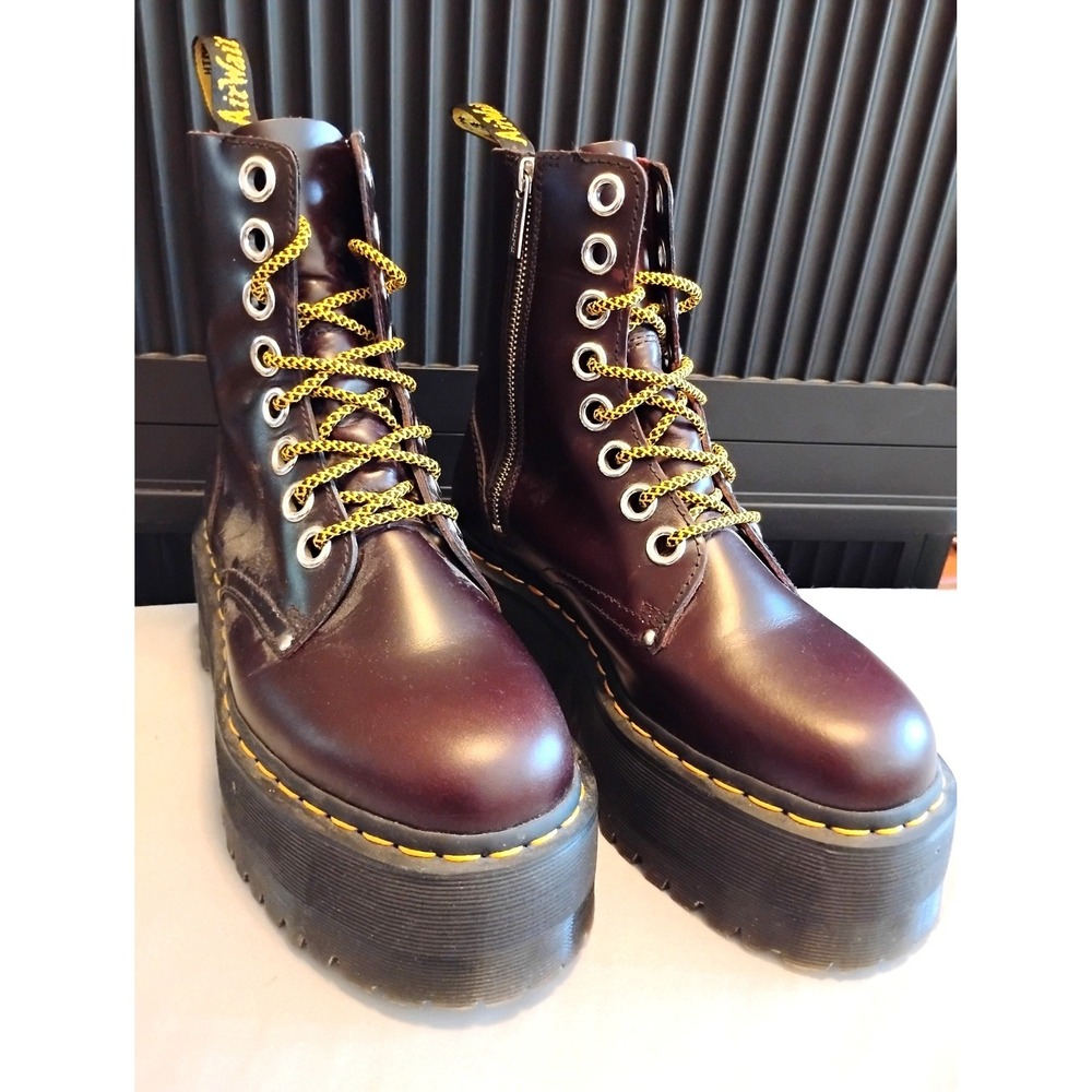 ▪️Dr. Martens Jadon Max Platform Boots in Oxblood Atlas chunky goth grunge punk
